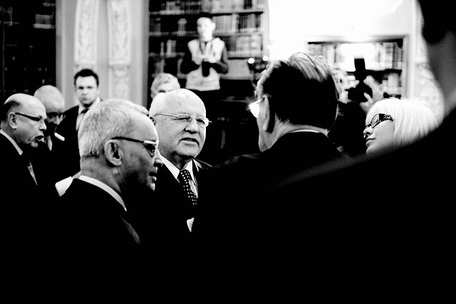 Hans-Dietrich Genscher, Michail Sergejewitsch Gorbatschow, Anastasia Virganskaya Hans-Dietrich Genscher, Michail Sergejewitsch Gorbatschow, Anastasia Virganskaya