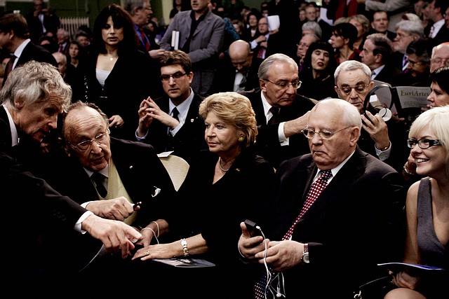 Hans-Dietrich Genscher, Michail Sergejewitsch Gorbatschow, Anastasia Virganskaya Hans-Dietrich Genscher, Michail Sergejewitsch Gorbatschow, Anastasia Virganskaya